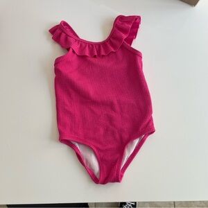 Carter’s Toddler Girl Pink Ruffled One-Piece Swimsuit 4T